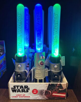 #NEW Star Wars Candy dispensers 💚💙 These have been selling fast, so stop by to get yours today! We are open until 6pm. #LiveLifeToTheSweetest